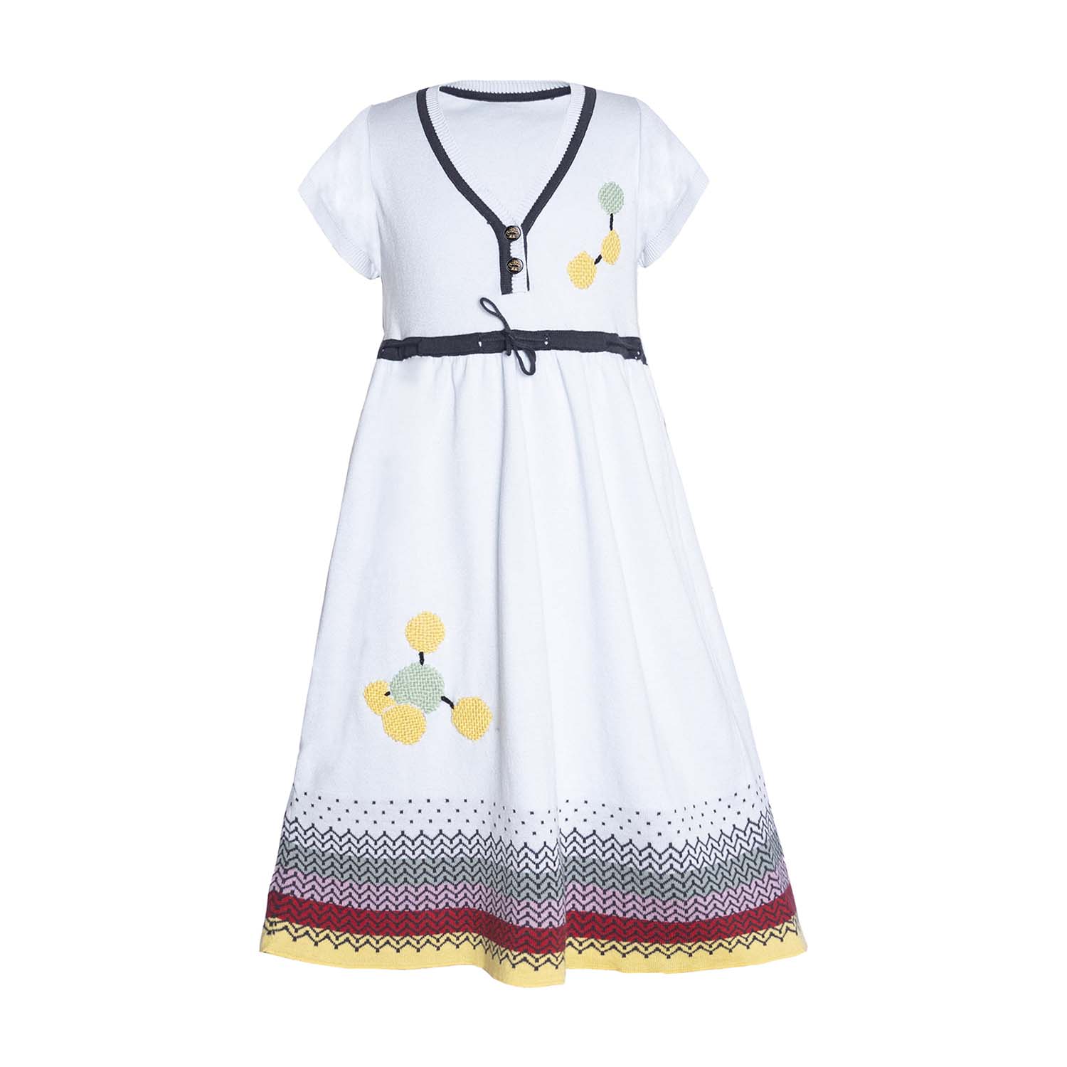 Infantium Victoria Blue Knitted Spring Kleid 104 Blau Bio-Baumwolle