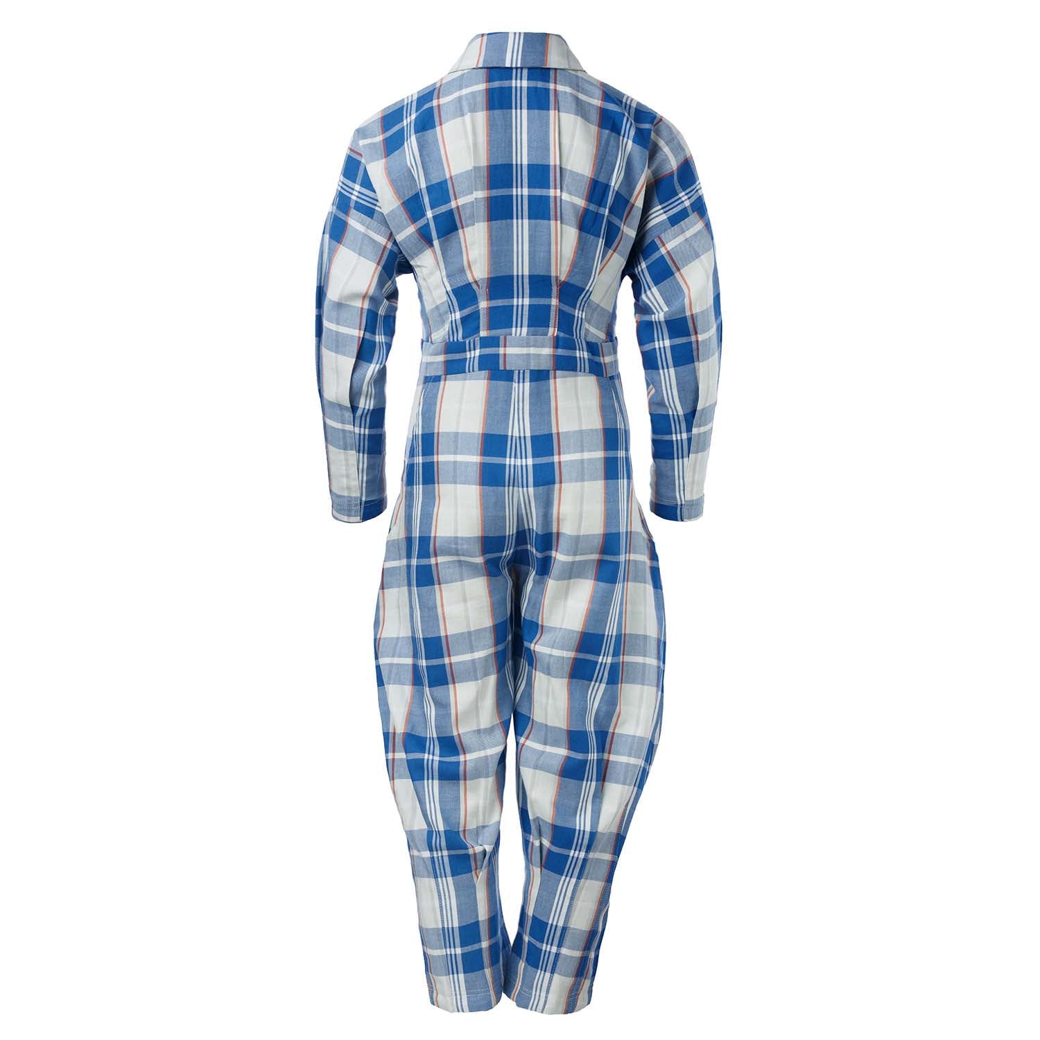 Infantium Victoria Blue Tartan Boiler Suit Overall 68