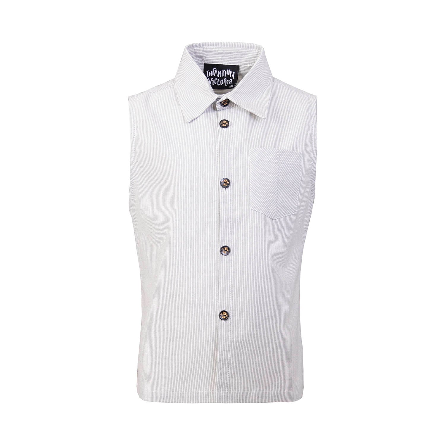 Infantium Victoria Streifen Top Ärmelloses Shirt Weiß 128