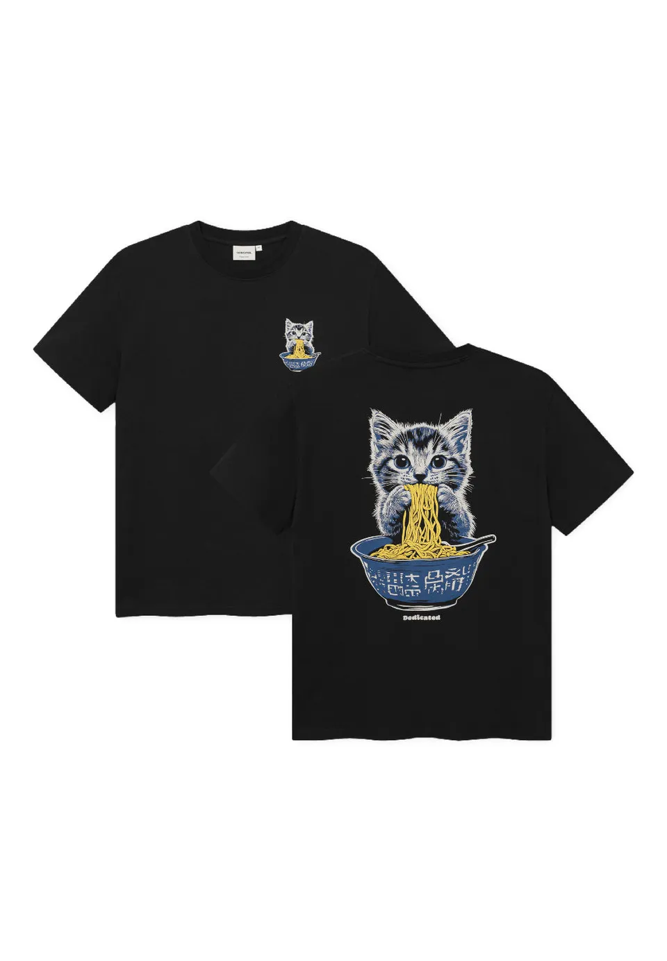 marlowe nature Shirts Stockholm Cat And Noodles T-Shirt schwarz