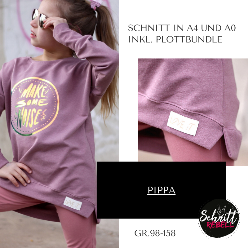 Schnittrebell Pippa Sweater Ebook Gr. 98-158 + Plot