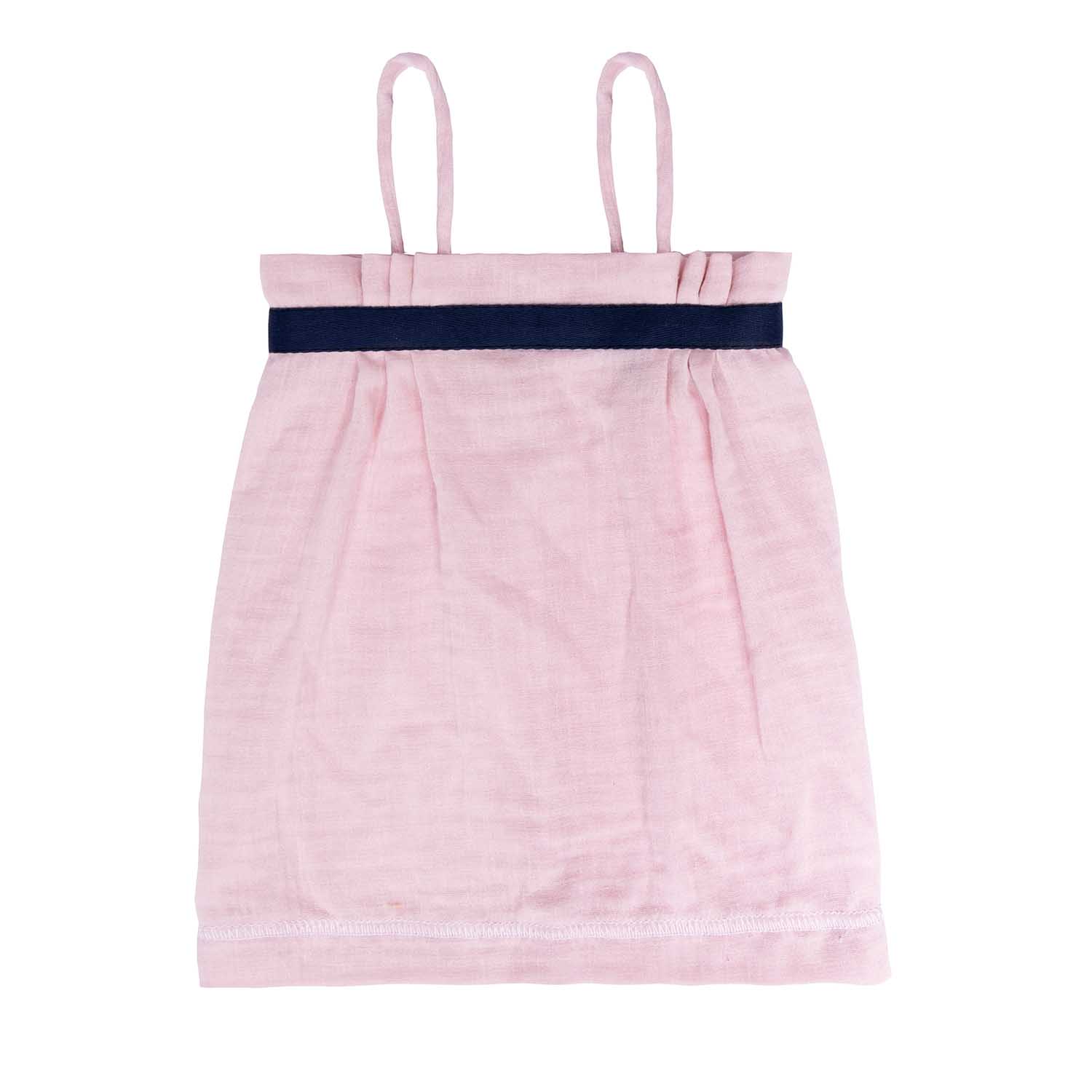 Infantium Victoria Babykleid Musselin Rosa Träger Baumwolle