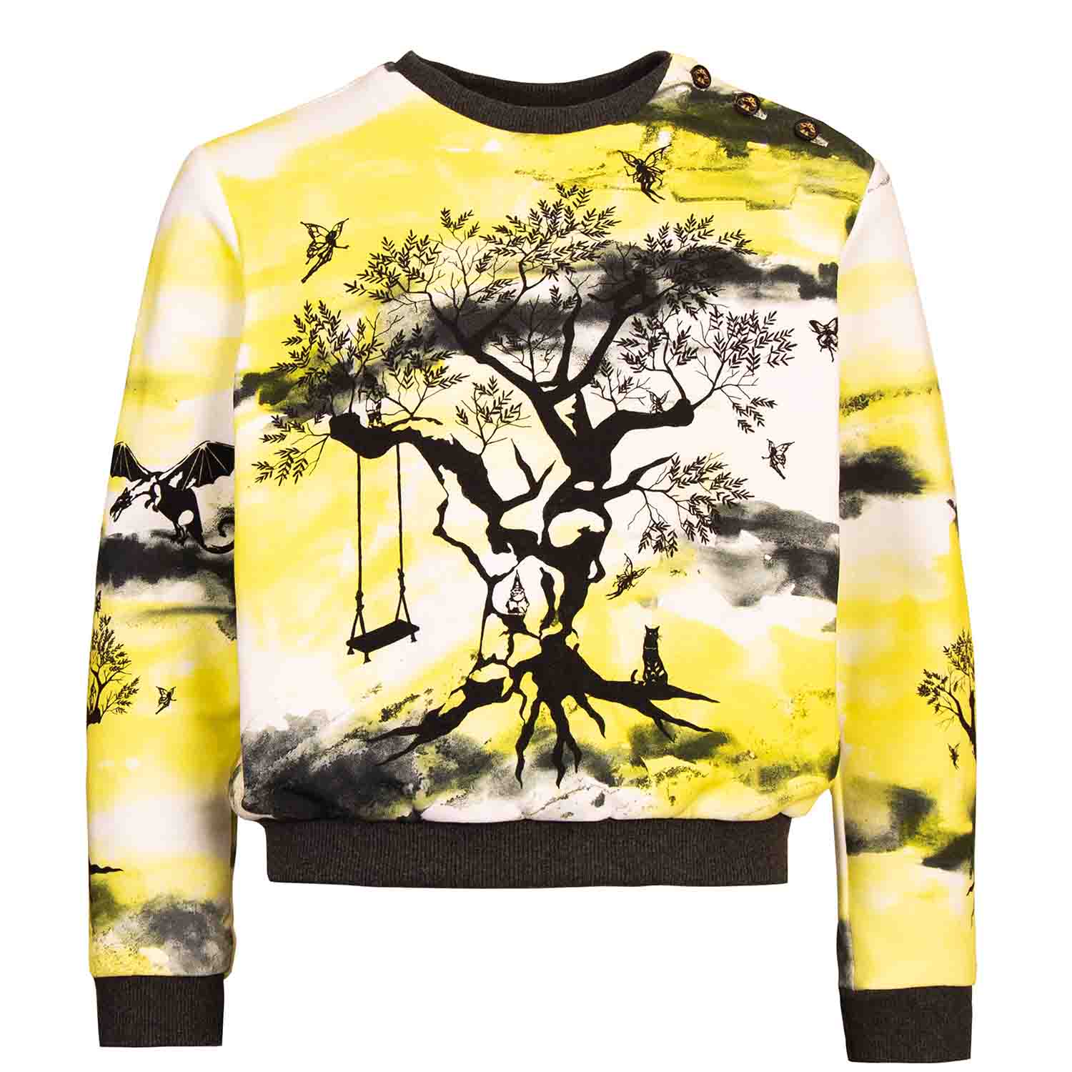 Infantium Victoria Sweatshirt Print Schwarz-Weiß 128 Bio