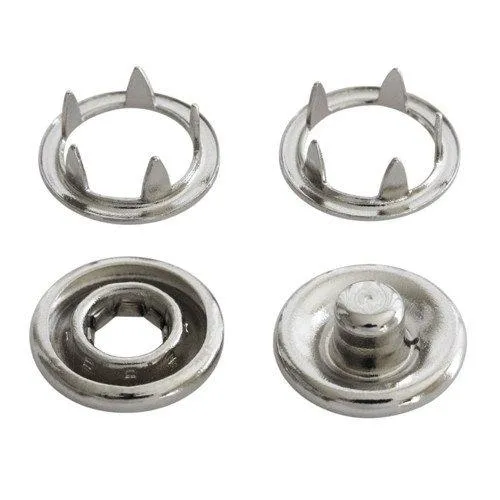 Kam Snaps Metal Snaps Size 16 Druckknöpfe Silber 50 Sets