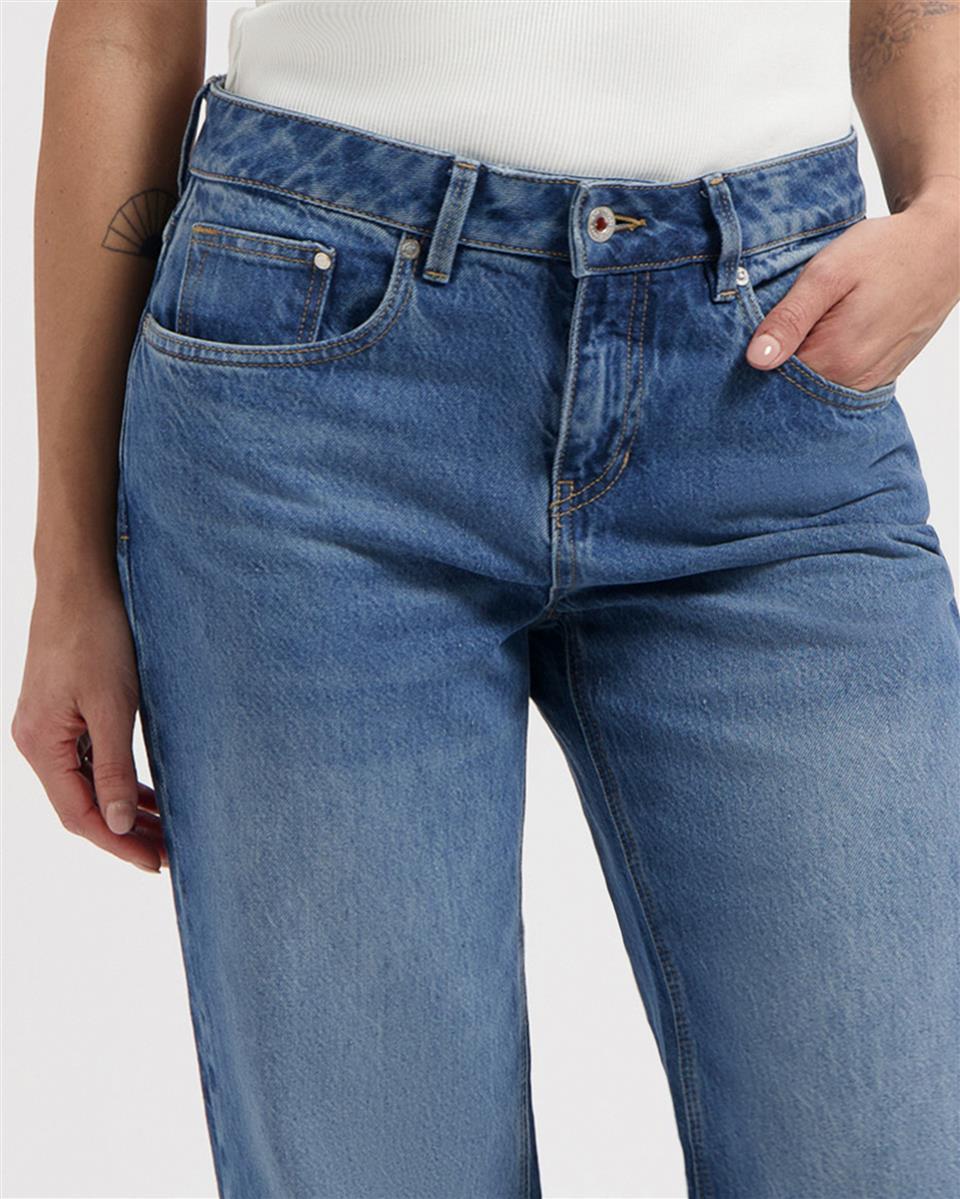 marlowe nature Lena Low Loose Jeans rosebowl blue Bio-Baumwolle