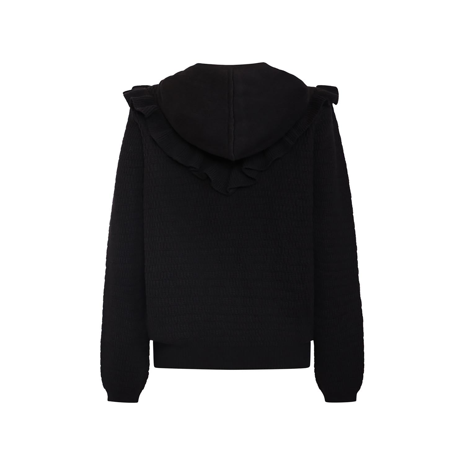 Infantium Victoria Knitted Kids Hoodie Schwarz Bio-Baumwolle