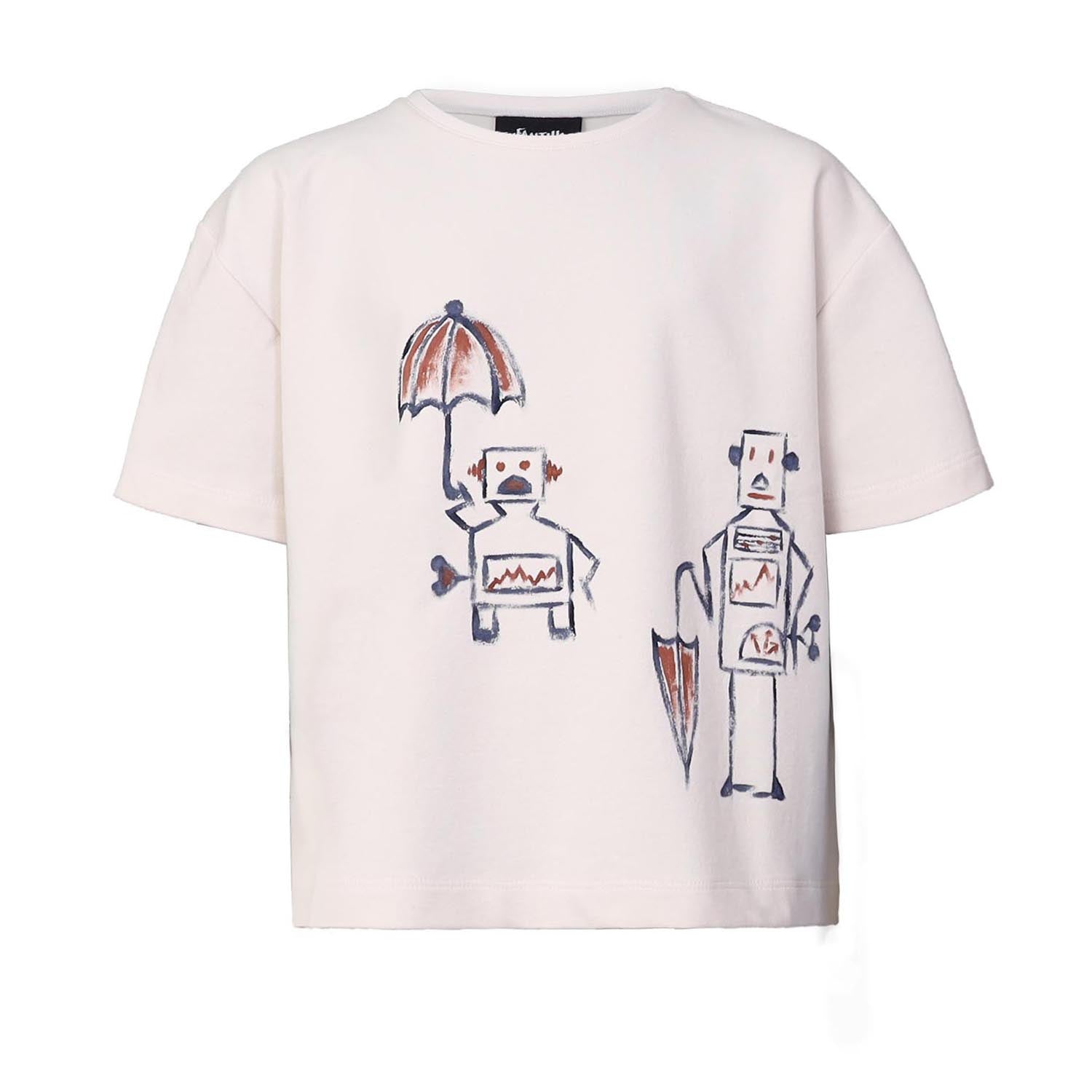 Infantium Victoria Oversized T-Shirt off-white mit Handmalerei