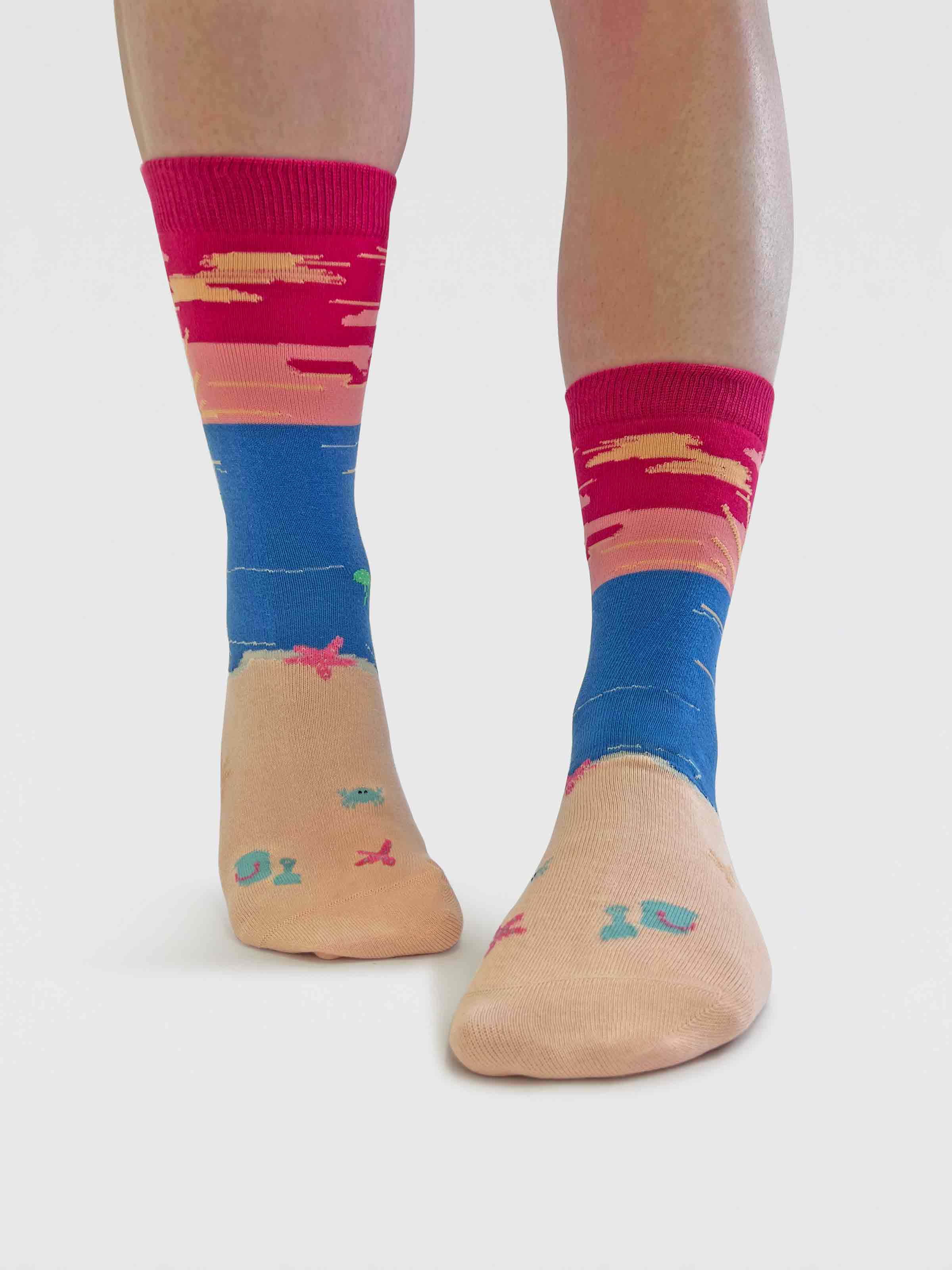 marlowe nature Bess Beach Sunset Socken neon pink 37-41