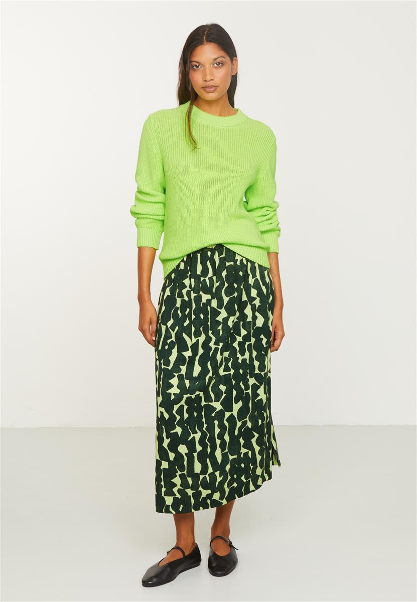 recolution Macrozamia Pullover lime green XS Bio-Baumwolle