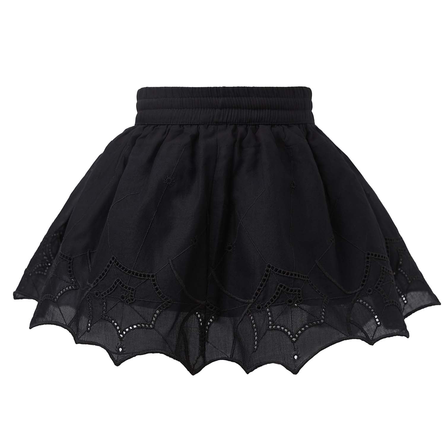 Infantium Victoria Spiderweb Spitzenrock Baumwolle schwarz 80