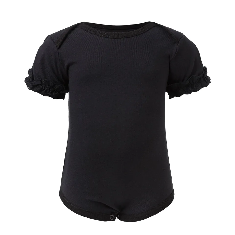 Infantium Victoria Baby Girl Onesie Lace Trim Body schwarz Spitze
