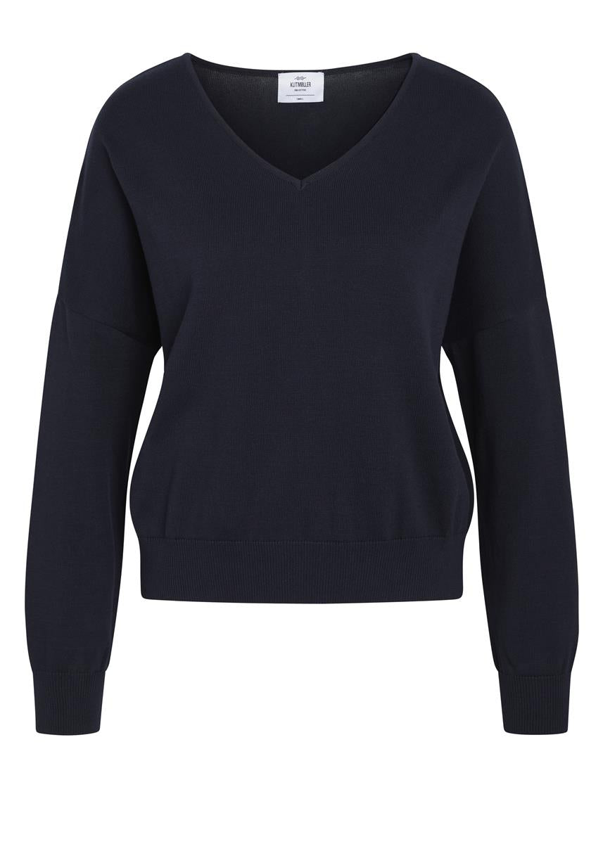 Marlowe Nature Randi Knit Strickpullover Bio-Baumwolle navy