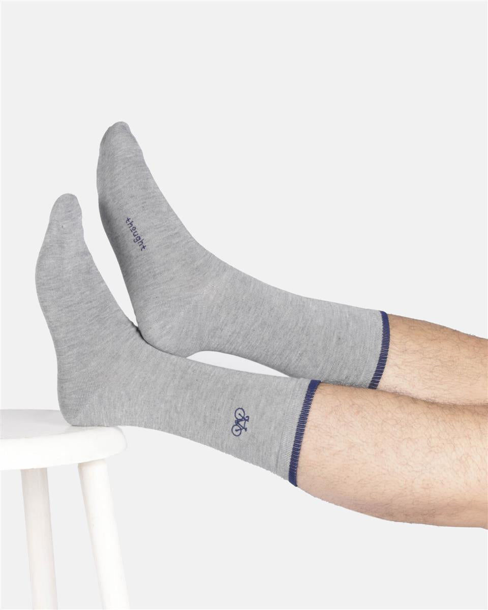Thought Bike Bambus Socken Herren 41-47 grey marl Fahrrad Stick