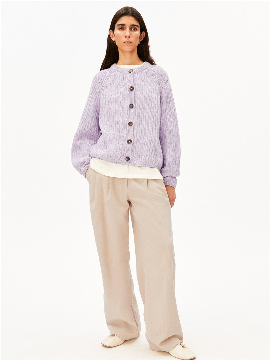 marlowe nature Selmaa Strickjacke honey melange Bio-Wolle