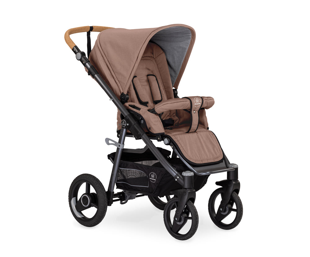 Naturkind Lux Evo Kinderwagen Cord Cognac Gefedert