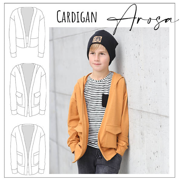 Moeve Design Arosa Cardigan Schnittmuster Kinder 86-164 Oversize
