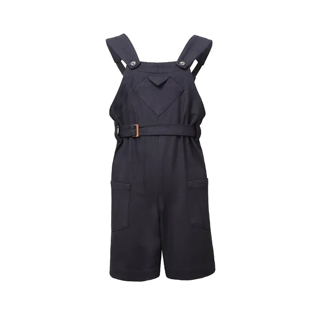 Infantium Victoria Kids Black Overall Latzhose Schwarz Bio-Baumwolle