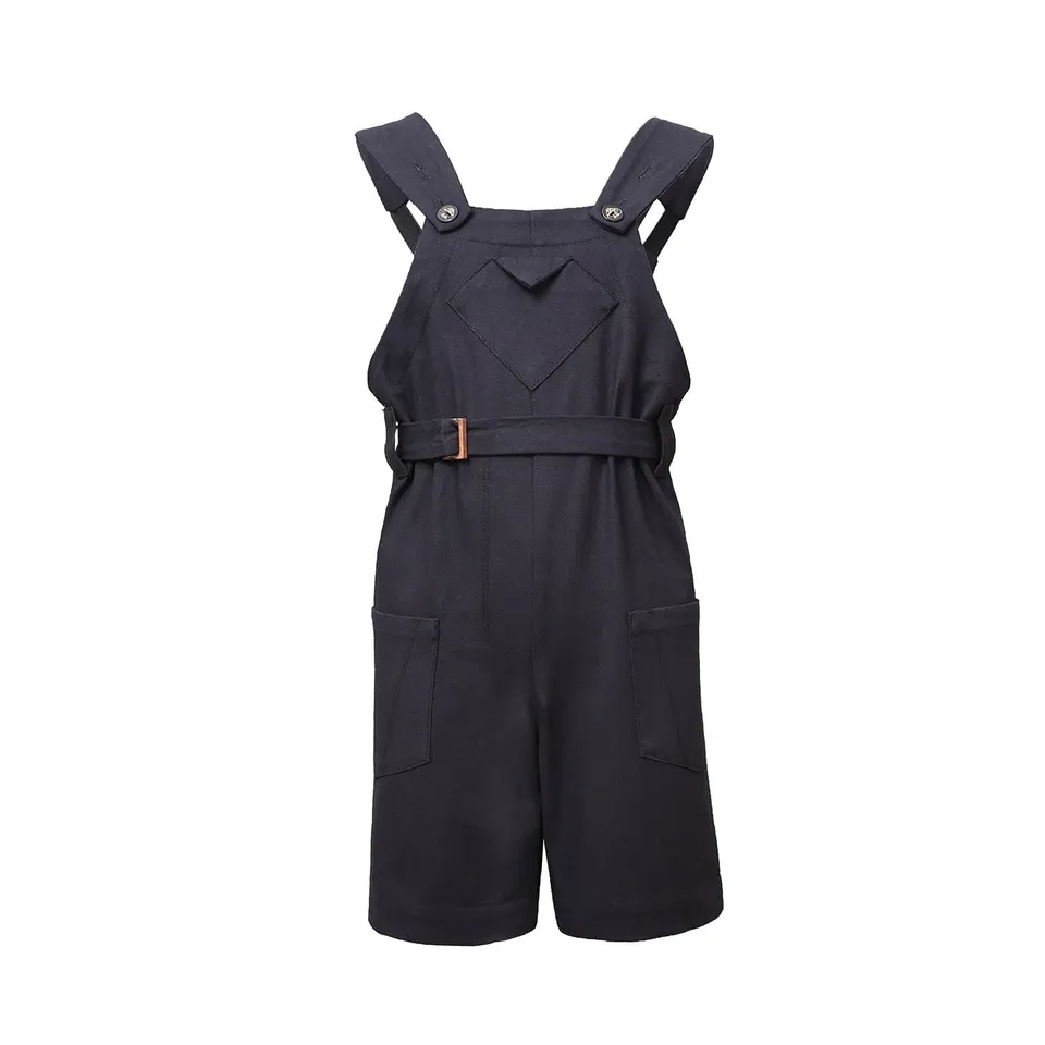 Infantium Victoria Kids Black Overall Latzhose Schwarz Bio-Baumwolle