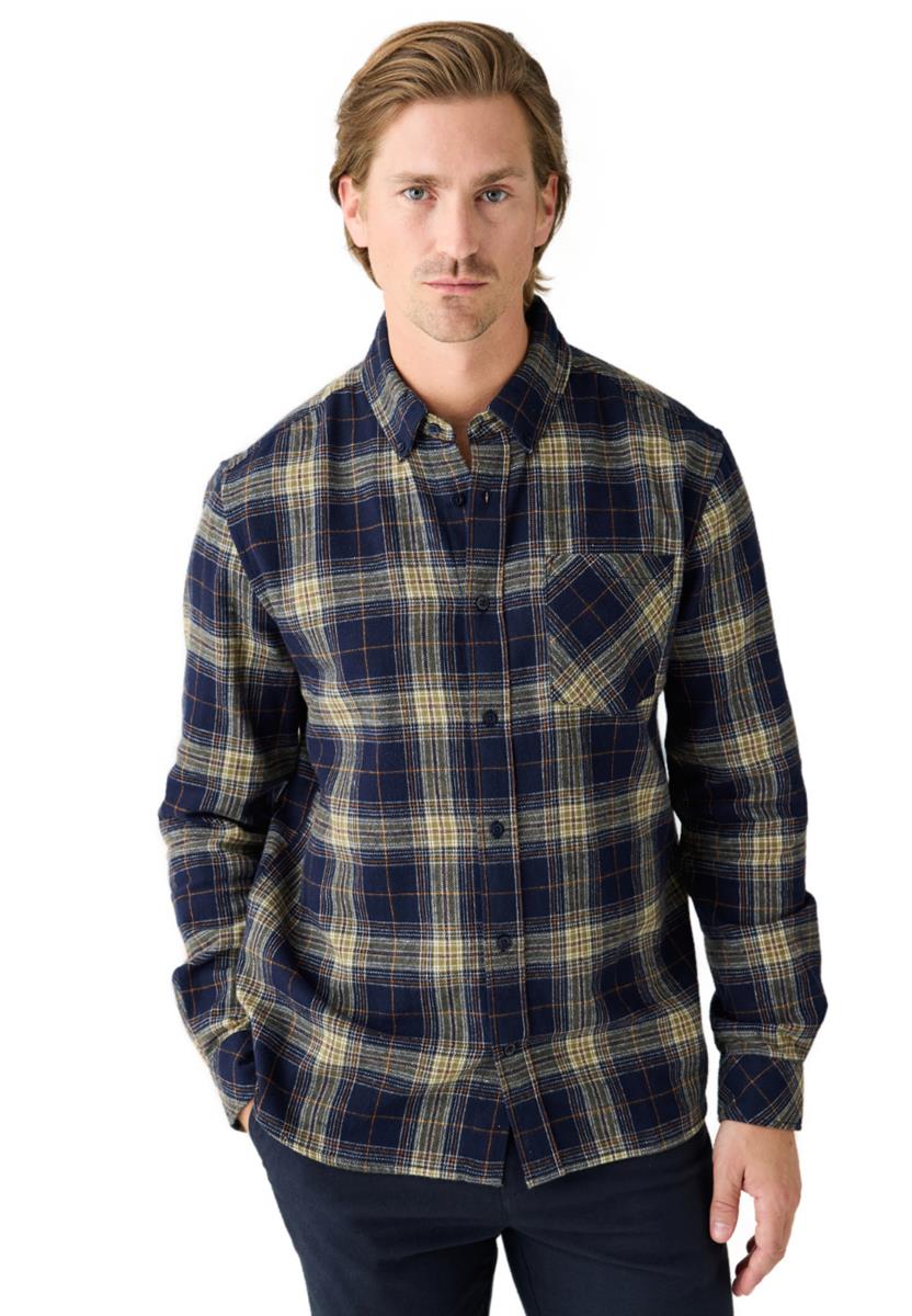 marlowe nature Organic Checked Flannel Karohemd blue check Bio