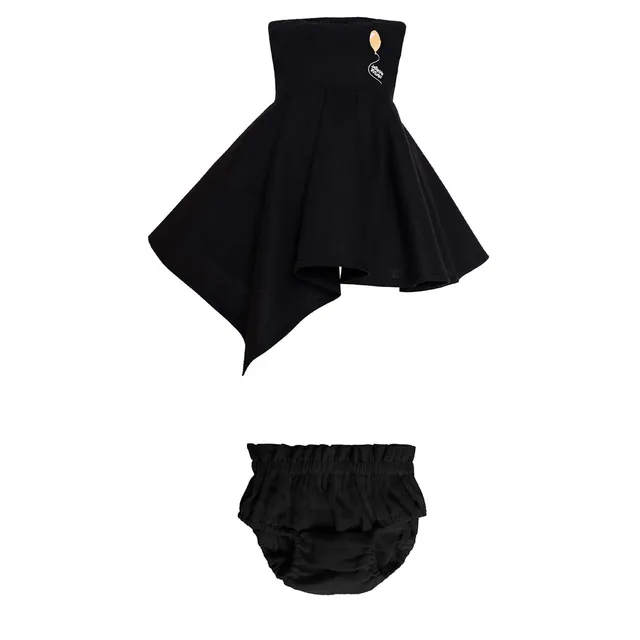 Infantium Victoria Dresses Baby Kleid Schwarz Bloomers Baumwolle