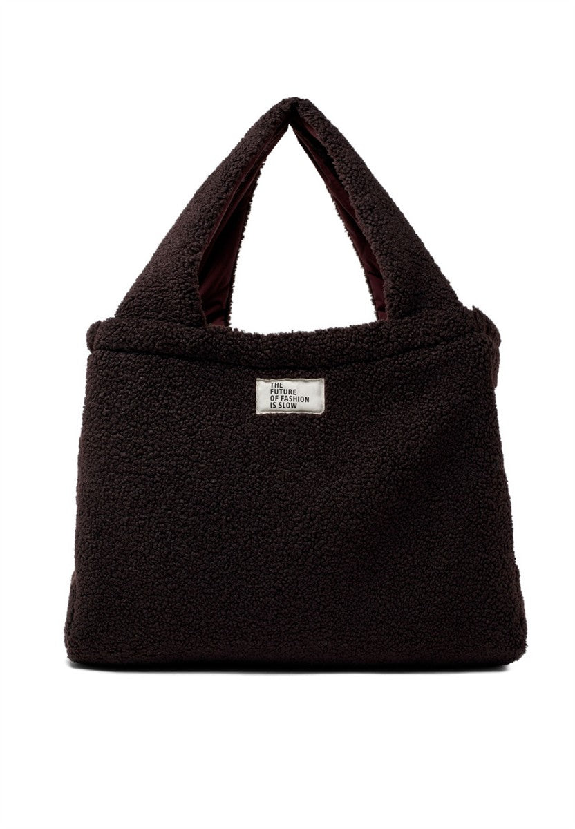 Lanius Wende Tasche Teddystoff bitter chocolate recycelt
