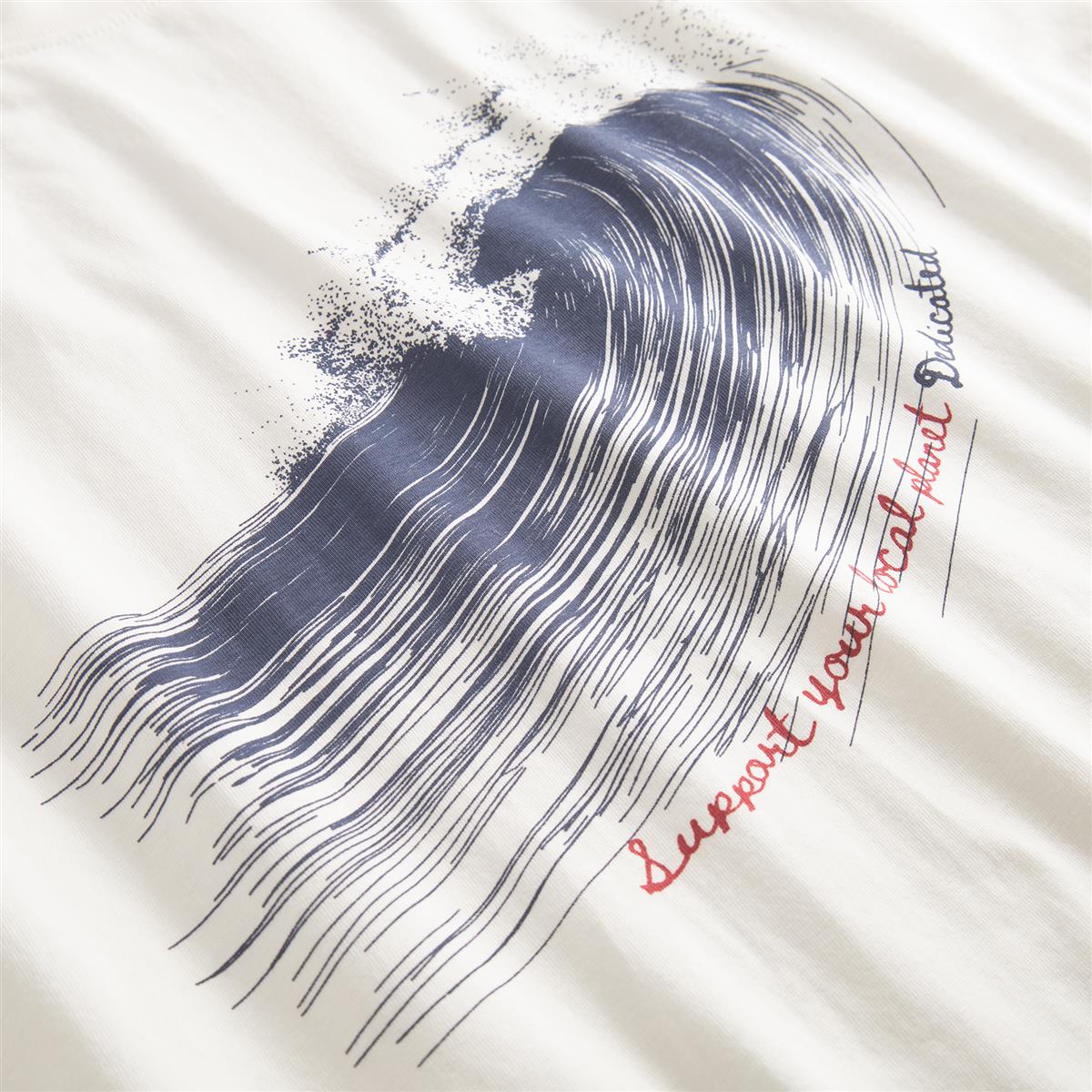 Marlowe Nature Stockholm Support Wave T-Shirt whisper white