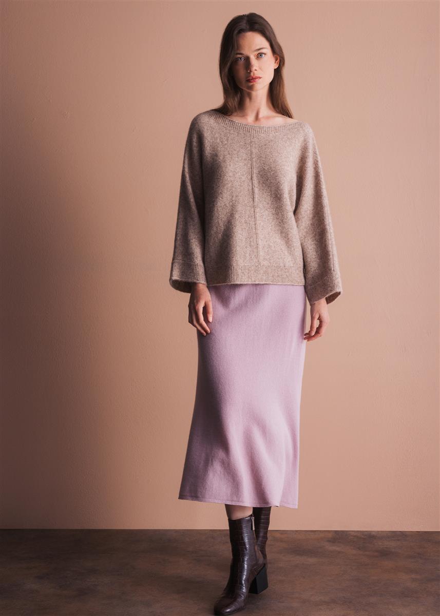Marlowe Nature Pullover Dina Damen hazelnut Wolle Alpaka