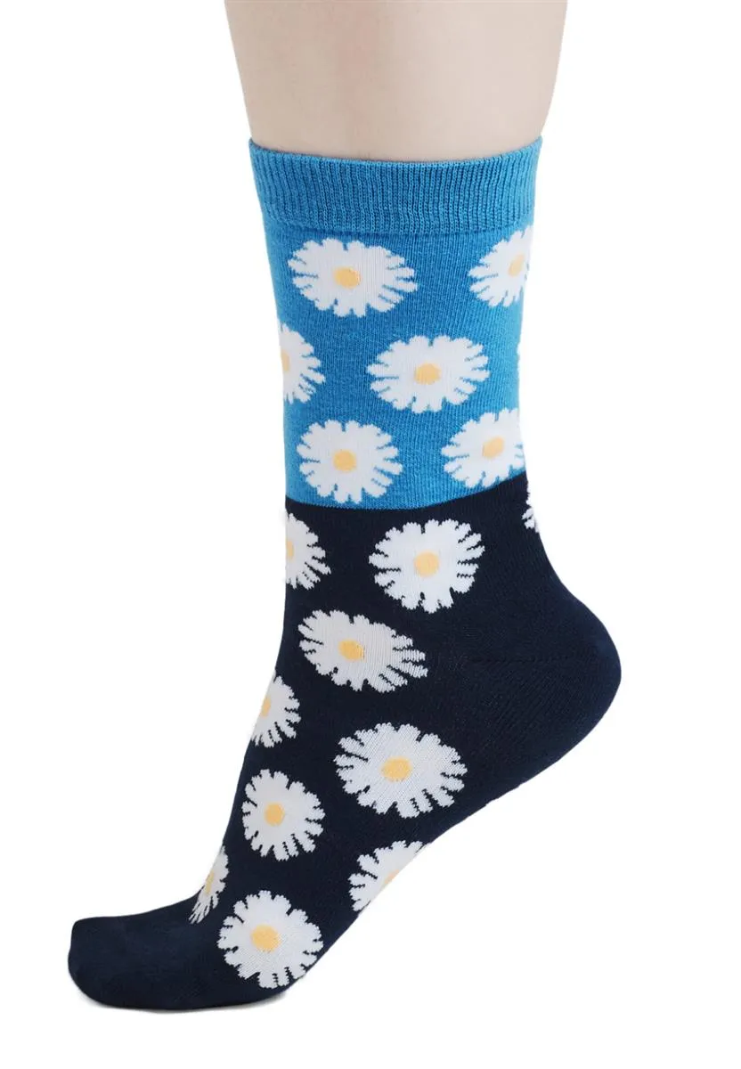 marlowe nature Daisy Floral Socken tangerine orange 37-41 Bio-Baumwolle