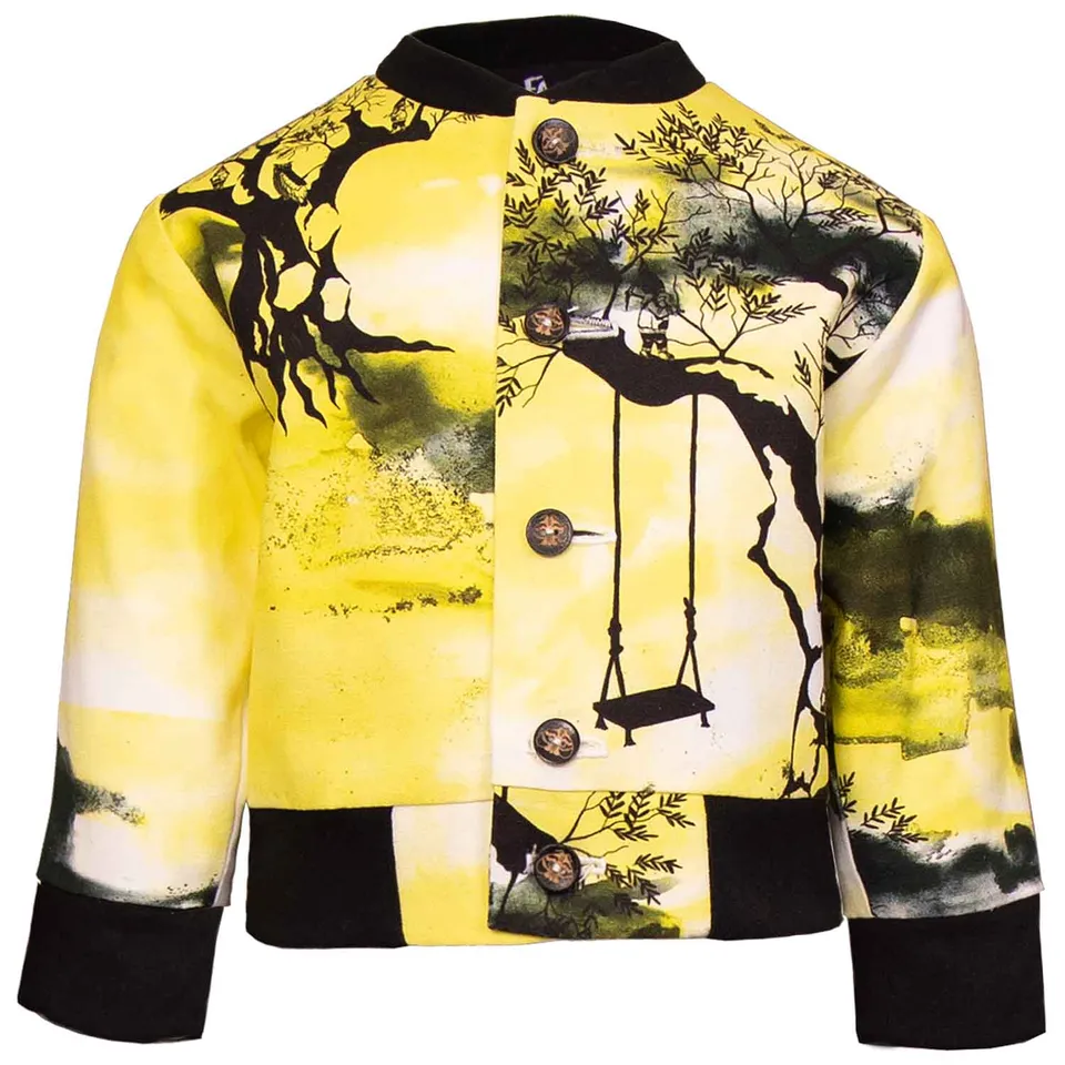 Infantium Victoria Babyjacke Print schwarz-weiß 80-92 Bio