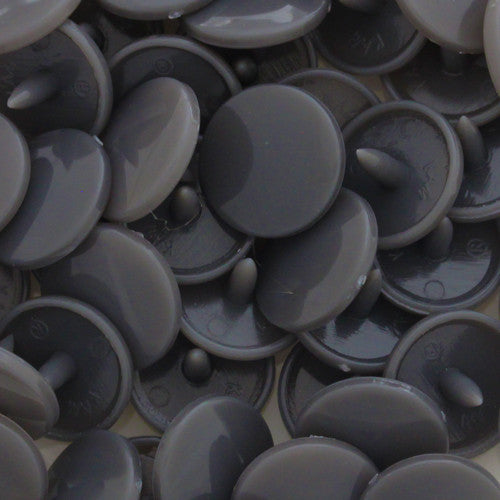 Kam Plastic Snaps 20 Druckknöpfe B39 Grau normal 50 Sets