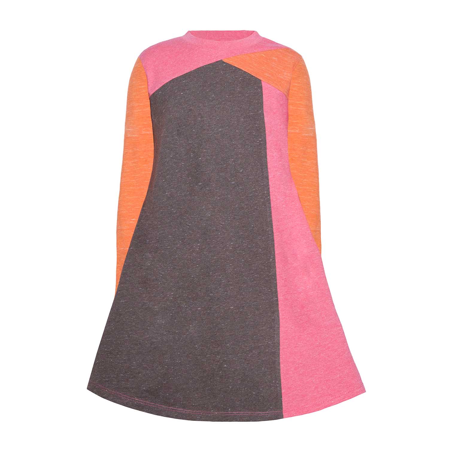 Infantium Victoria Colorblock Kleid Pink Orange Bio-Jersey