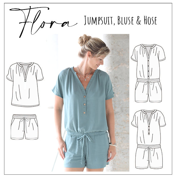 Moeve Design Flora Jumpsuit Bluse Hose Schnittmuster 32-52