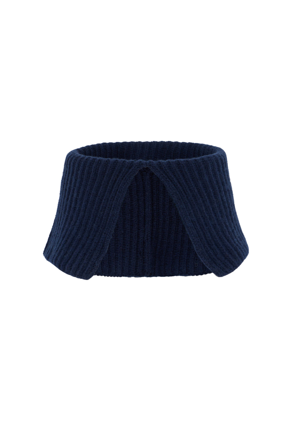 marlowe nature Rippenkragen Strickkragen Bio-Wolle midnight Einheitsgr