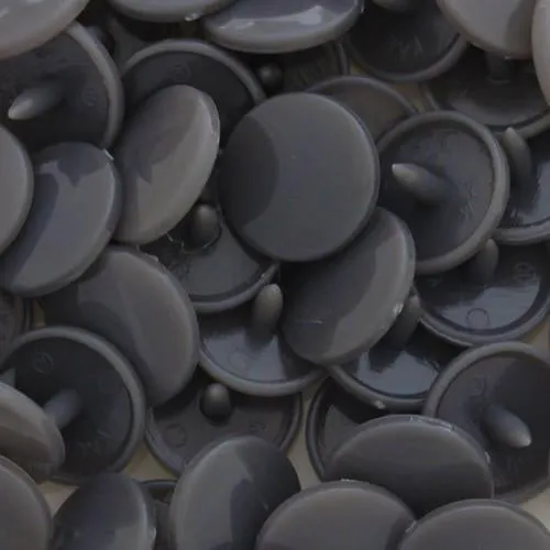 Kam Plastic Snaps 20 Druckknöpfe B39 Grau extralang 50 Sets