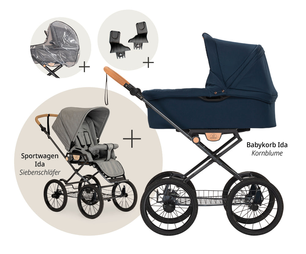 Naturkind Ida Kinderwagen Set Siebenschläfer/Panther Sale
