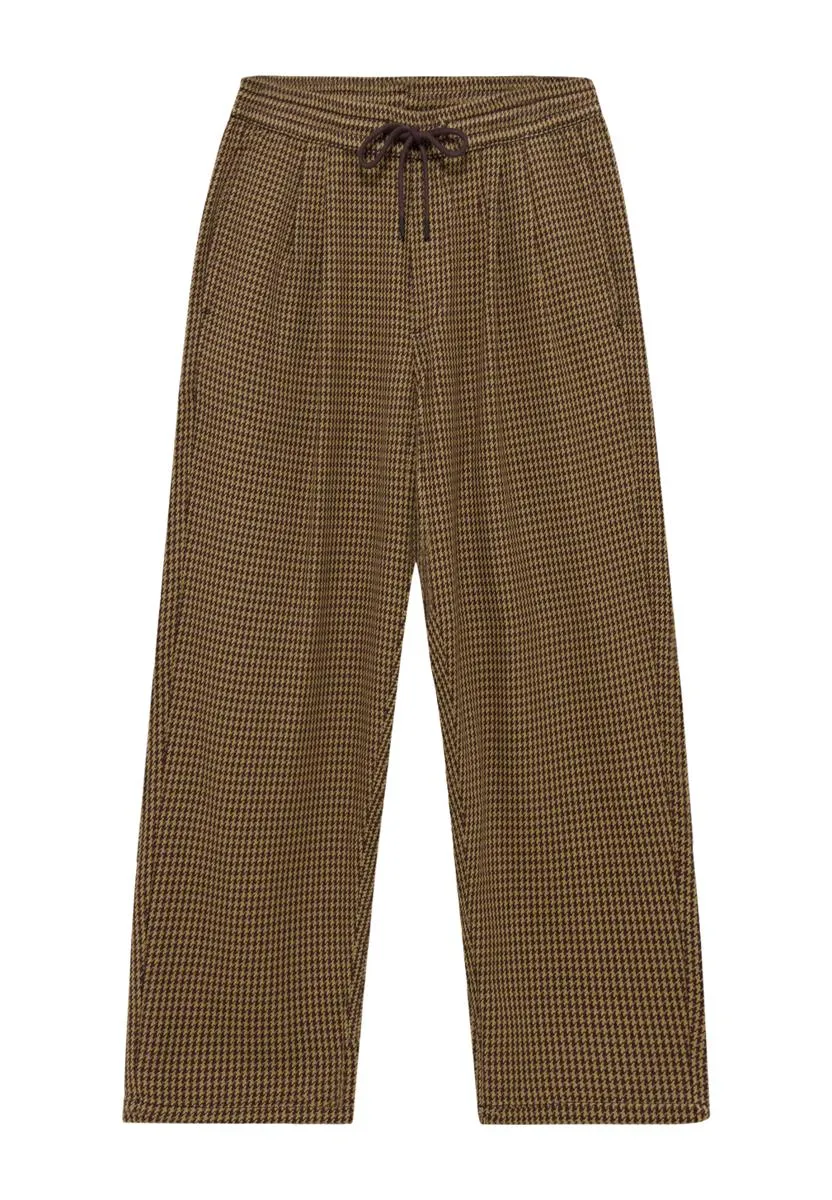 Marlowe Nature Ozone Relaxed Houndtooth Pant Bio-Hose braun