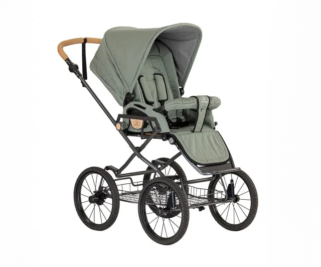 Naturkind Ida Kinderwagen Cord Cognac Vintage mit Federung