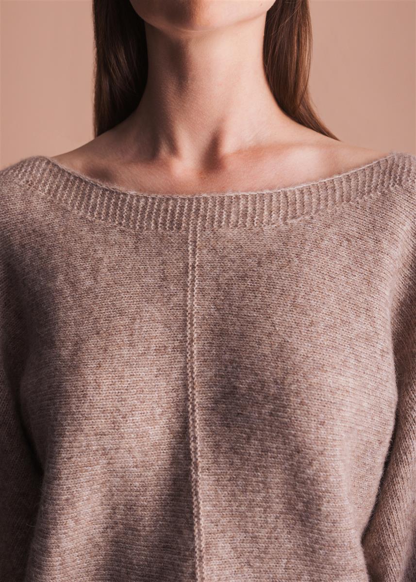 Marlowe Nature Pullover Dina Damen hazelnut Wolle Alpaka