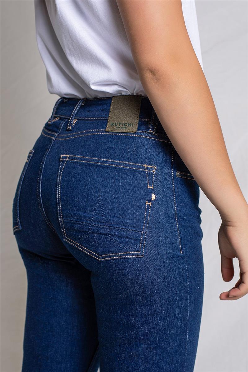 Kuyichi Sara Straight Damenjeans rinse 28/32 Bio-Baumwolle