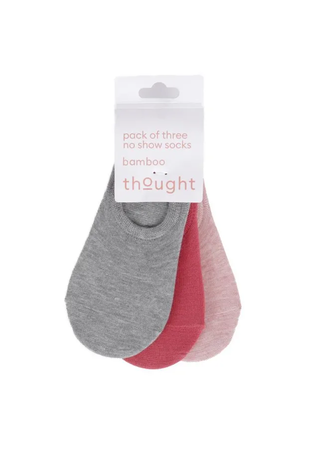 marlowe nature Womens Bamboo No-Show Socken 3 Pack multi 37-41