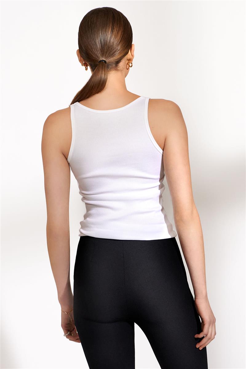Marlowe Nature Tank Ribbed Rippentop Bio-Baumwolle black