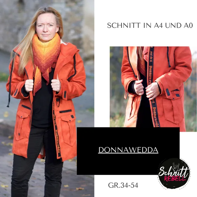 Schnittrebell Donnawedda Parka Schnittmuster Gr.34-54