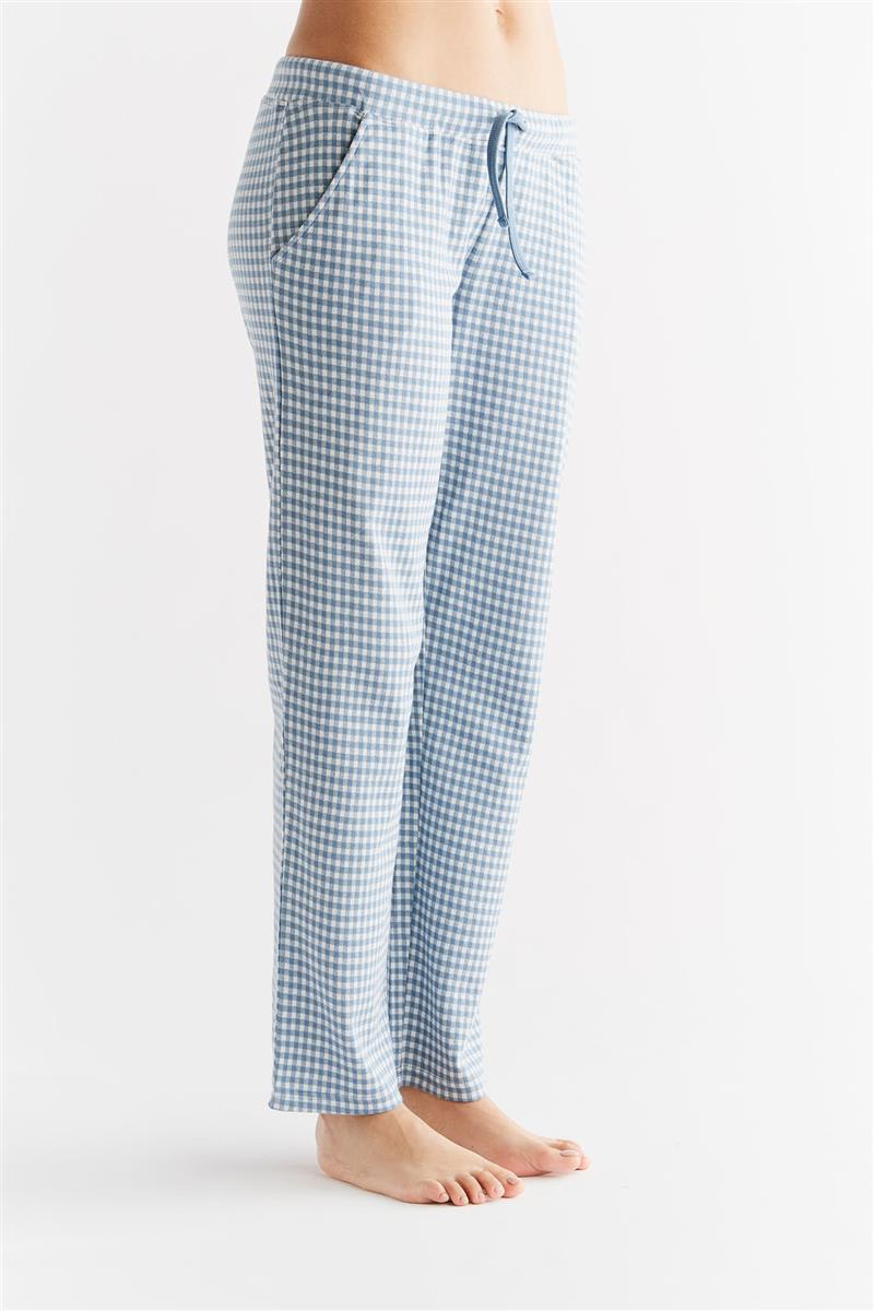 Marlowe Nature Jacquardhose Schlafanzughose denimblau-natur