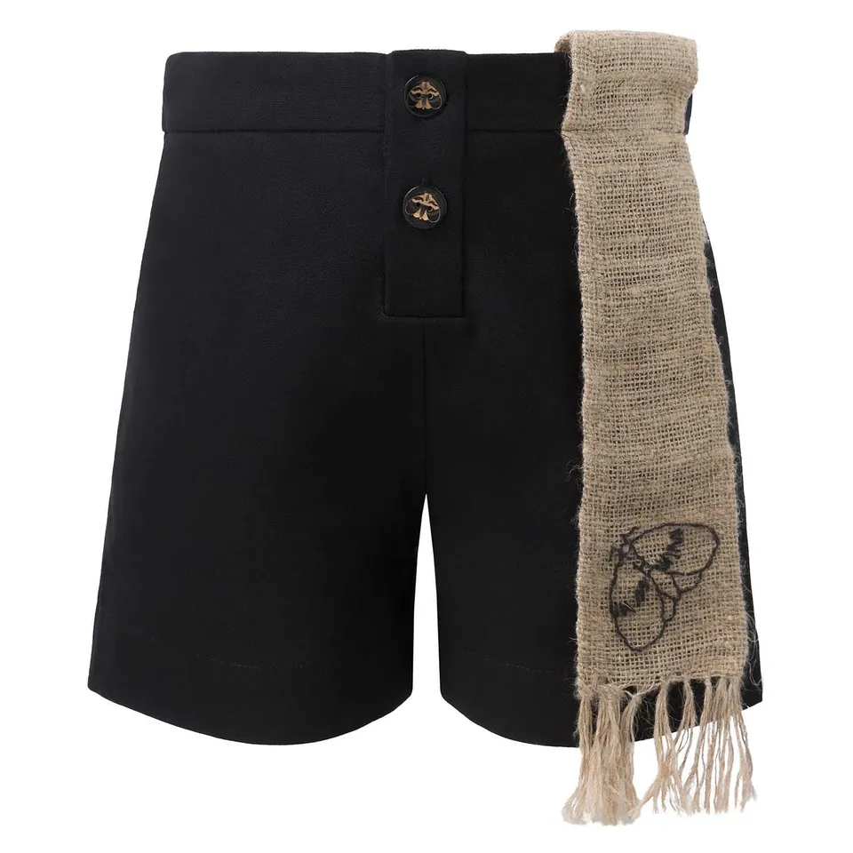 Infantium Victoria Shorts Hanfschärpe Baumwolle schwarz 116