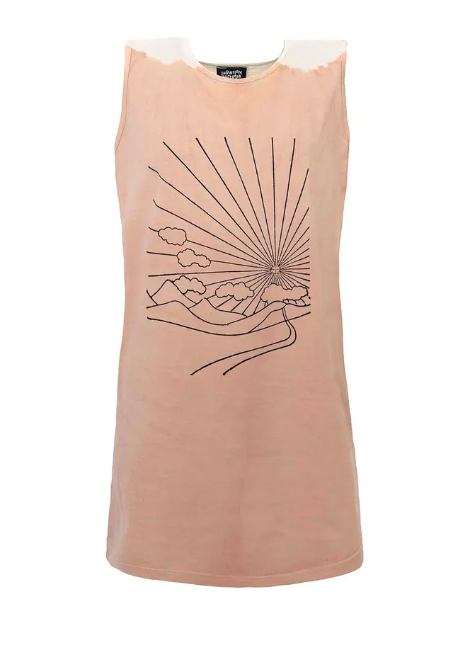 Infantium Victoria T-Shirt Kleid Rosa 104 Handblockprint
