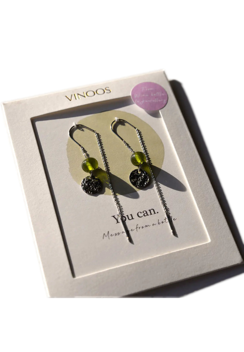 Vinoos Earring Gold Medal Ohrringe grün Edelstahl nickelfrei