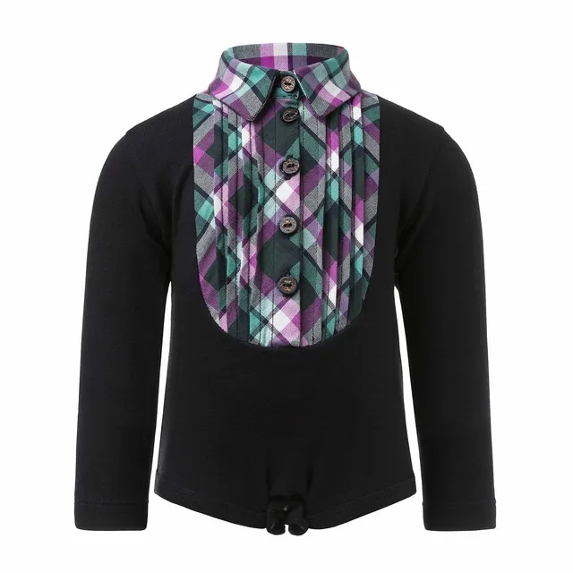 Infantium Victoria Tuxedo Strampler Schwarz 80 Bio-Baumwolle