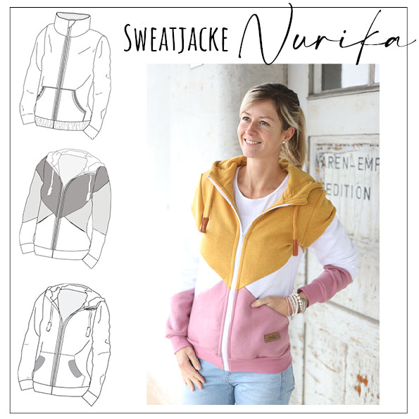 Moeve Design Nurika Sweatjacke Gr. 32-52 Schnittmuster