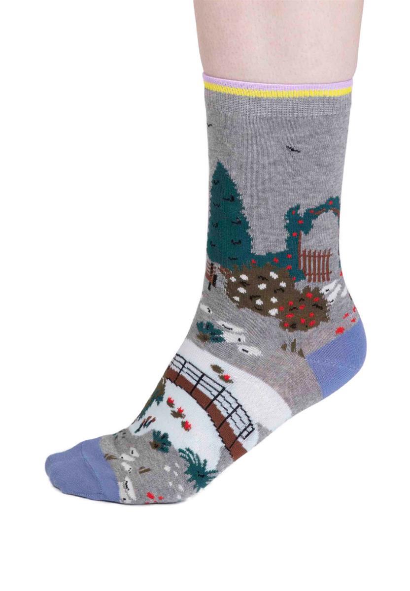 Thought Lisette Garden Socks Bio-Socken grey marle 37-41