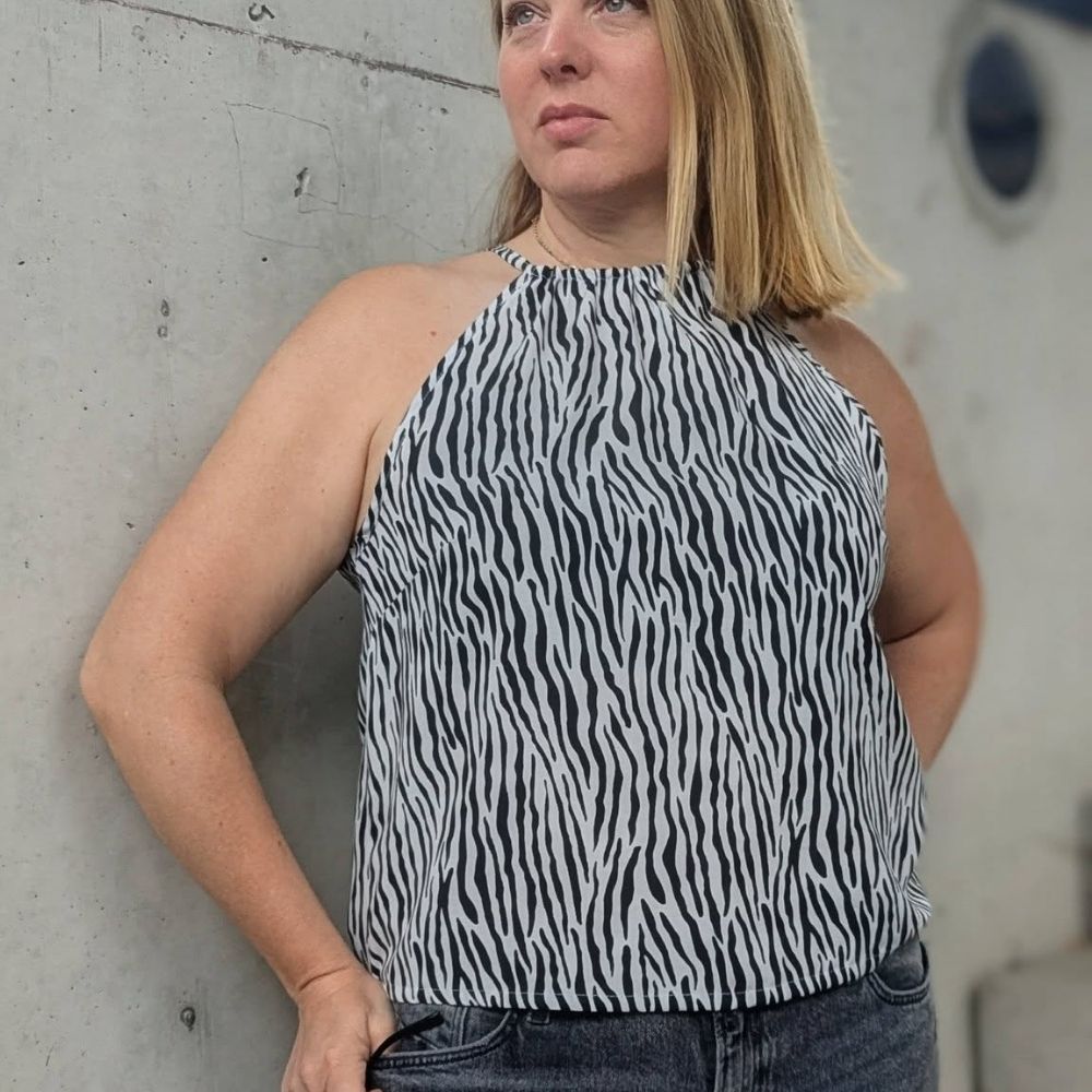 Moeve Design Top Ina 32-46 Schnittmuster Webware Bindeband